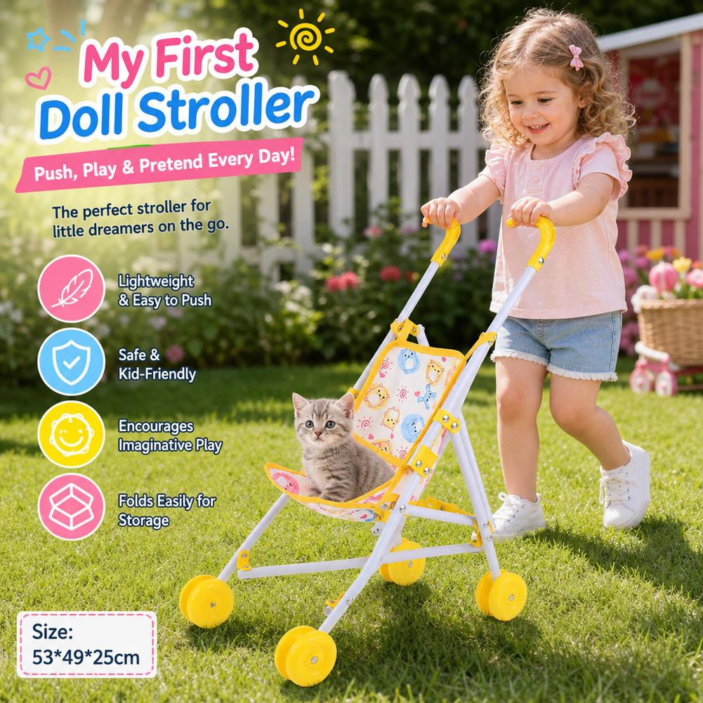 Baby Nursery Trolley - 인형 유모차 핑크색 아기 유모차 트롤리