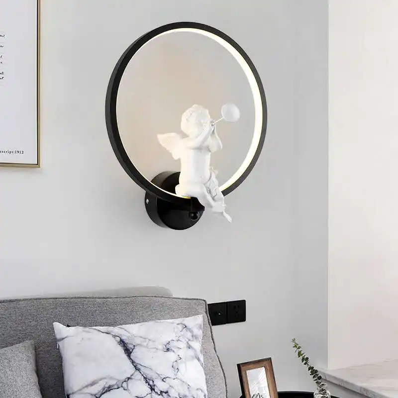 Baby Nursery Wall Lights - 북유럽 따뜻한 천사 벽 램프 현대