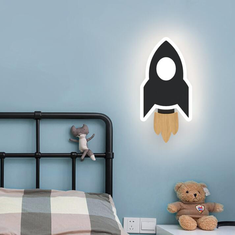 Baby Nursery Wall Lights - 만화 LED 로켓 벽 램프 현대