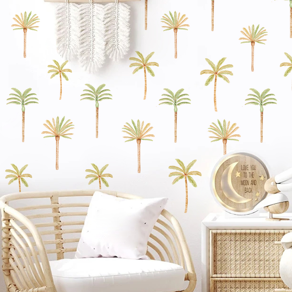 Boho 코코넛 야자 나무 벽 스티커 어린이를위한 아기 - Baby Girl Nursery Quotes 리뷰 및 가격