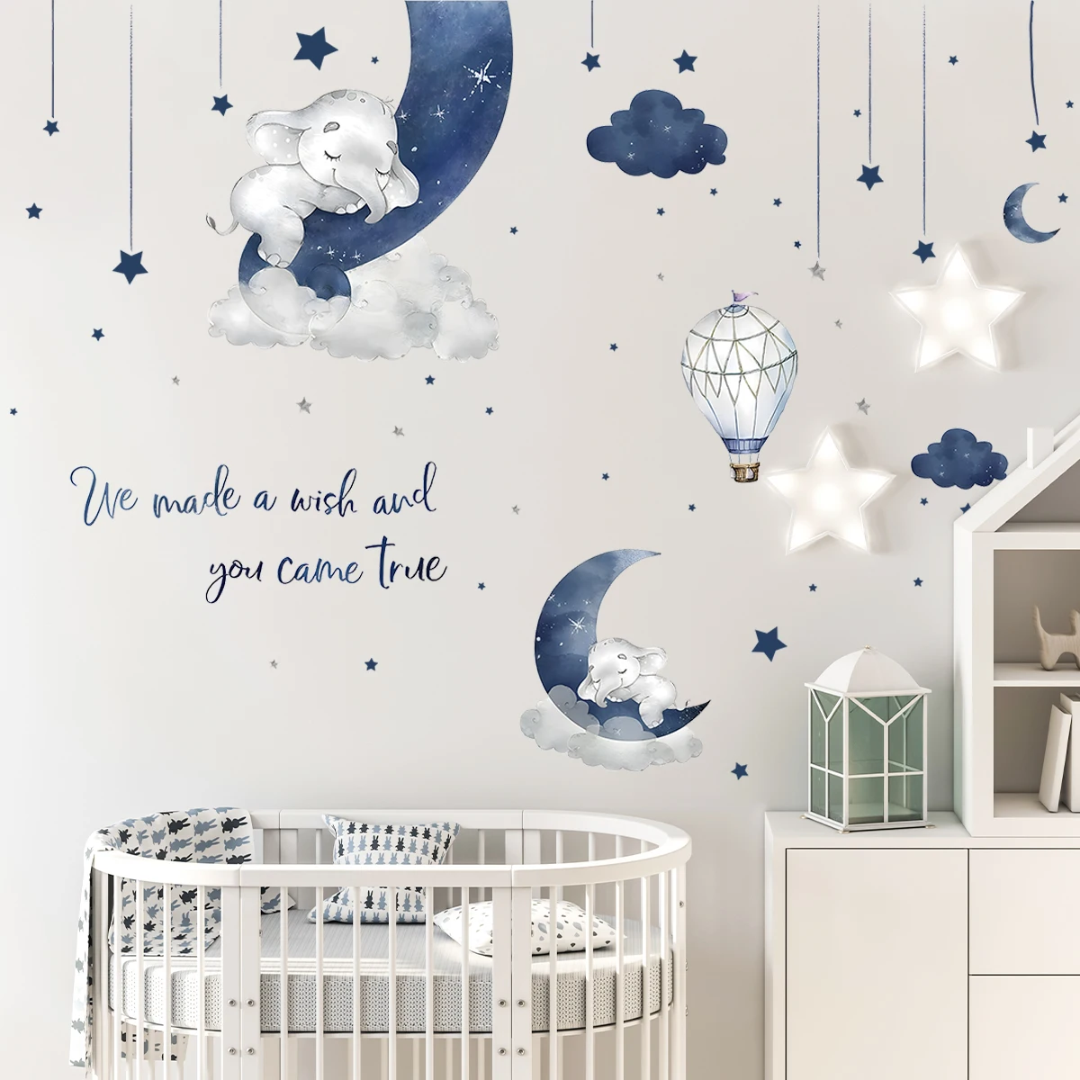1Pc 만화 동물 코끼리 벽 스티커 어린이 방 장식 침 - Baby Girl Nursery Quotes 리뷰 및 가격