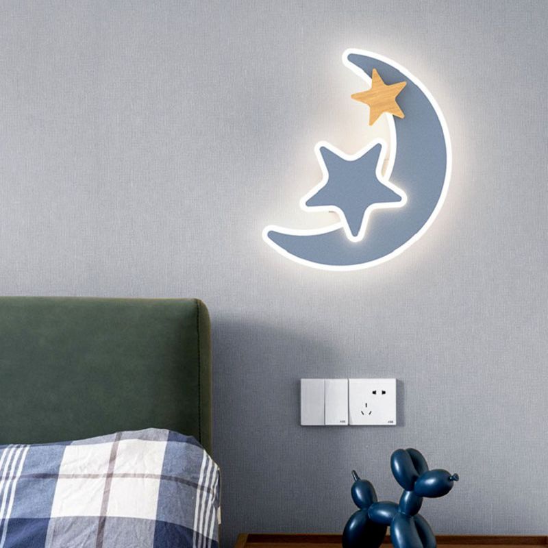 만화 LED 로켓 벽 램프 현대 크리 에이 티브 문 스 - Baby Nursery Wall Lights 리뷰 및 가격
